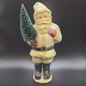 Teena Flanner Midwest of Cannon Falls Sparkle Santa Figurine w Christmas Tree